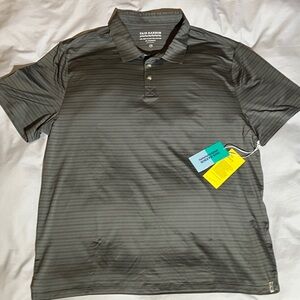 Fair Harbor Men's Charcoal Striped ‘The Midway’ Polo Shirt